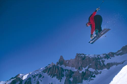 Skiing at Las Lenas, Argentina.